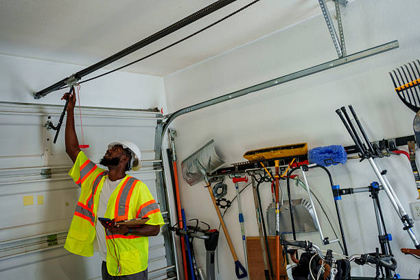 Professional Garage Door Roller Replacement technician working in West Hills, NY